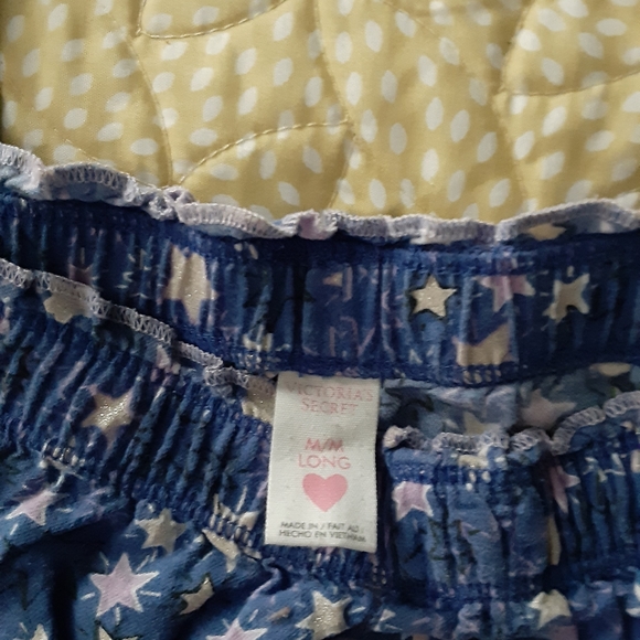 Victoria Secrets  PJ set Medium(Long)*meas on pix*, blue, pink, silver, black - Picture 9 of 12
